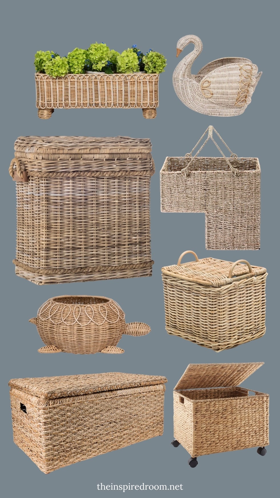 organizing with baskets