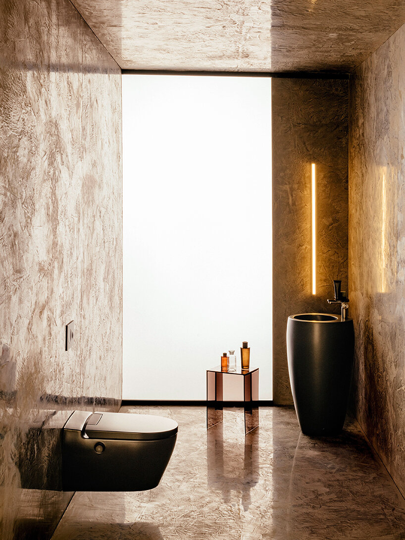 mocha mousse, pantone color of the year 2025, matches LAUFEN bathroom design