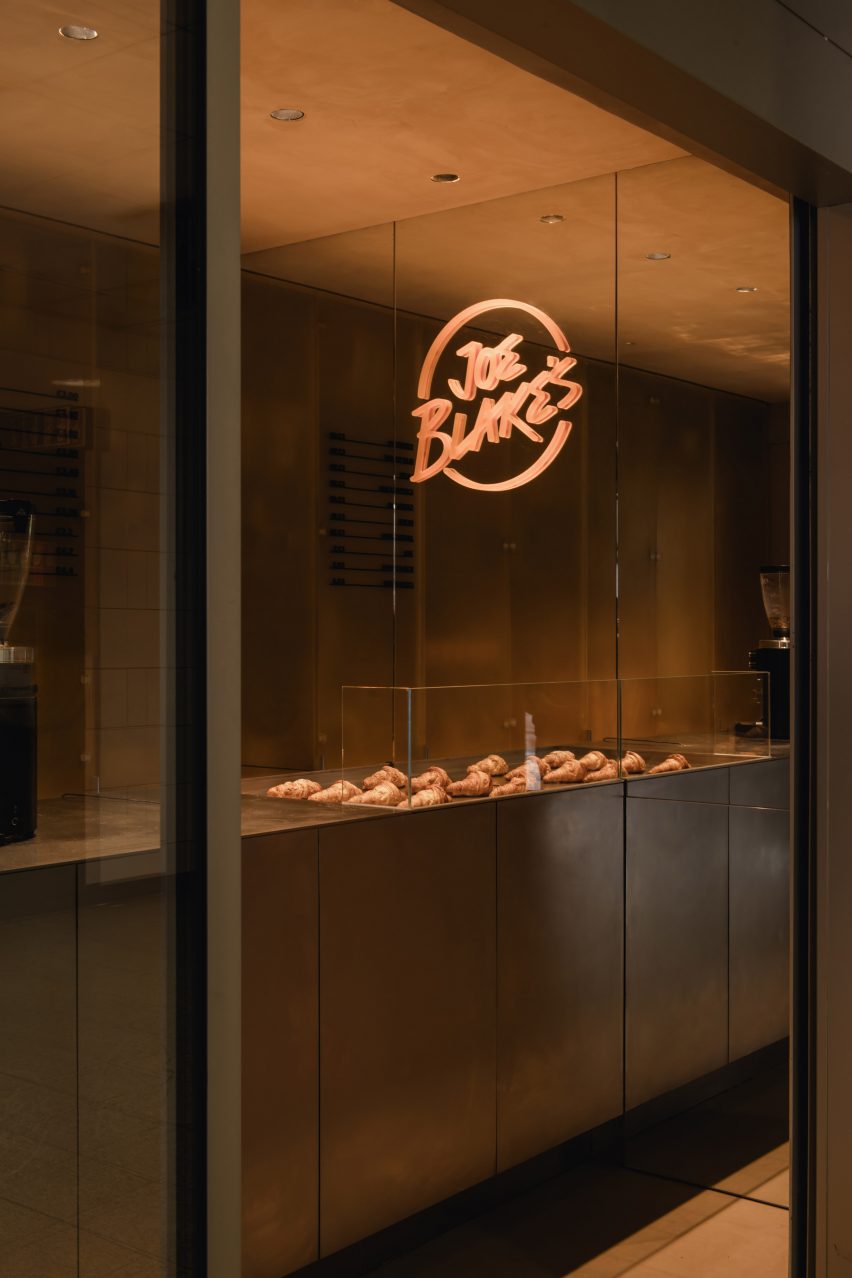 Joe Blake's espresso bar in Holborn, London designed by EBBA