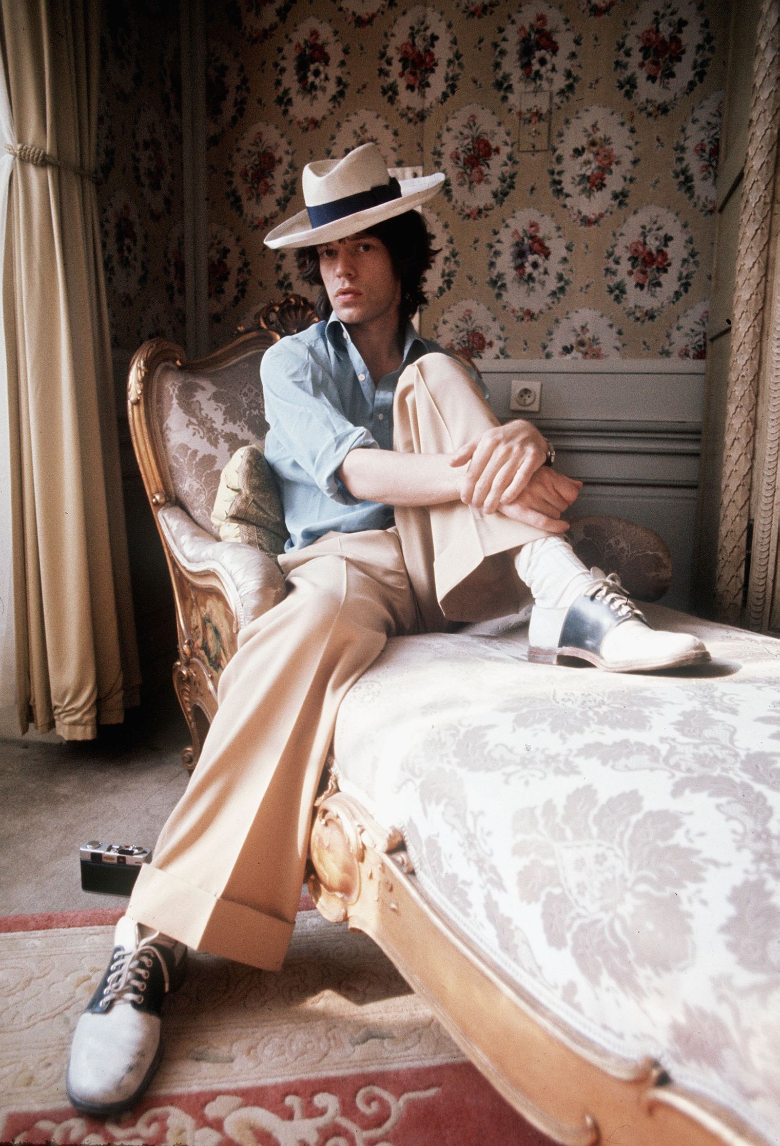 VIENNE AUTRICHE  1973  Mick Jagger pose dans un château en septembre 1973 à Vienne en Autriche.